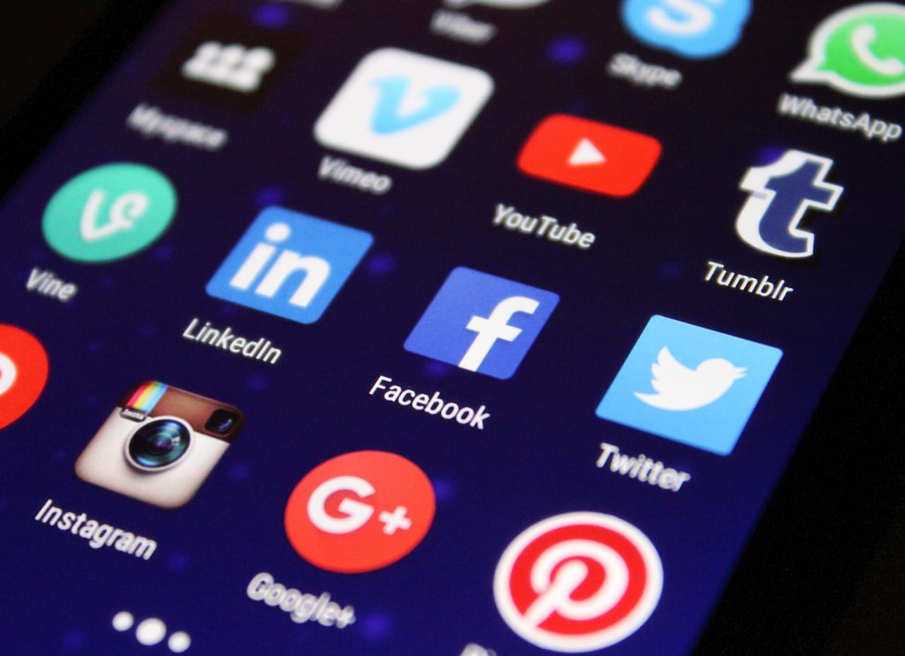Social media video content creation in creative studio workspace with editing software
